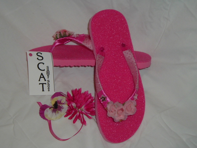 SCAT pink flip flops